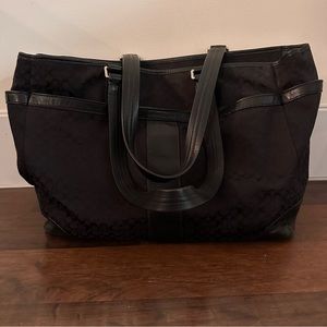 Coach Black Monogram C Diaper / Laptop Bag